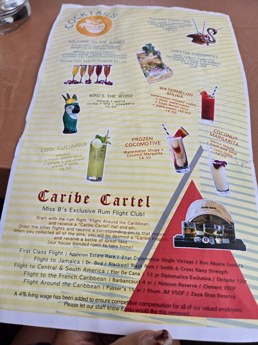 Miss B's Coconut Club Menu - Image 5