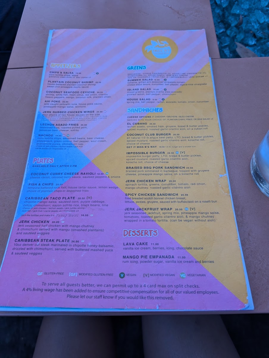 Miss B's Coconut Club Menu - Image 6